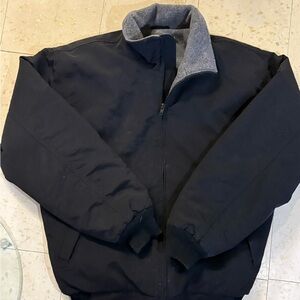 Vintage J Crew Black and Gray Bomber Jacket